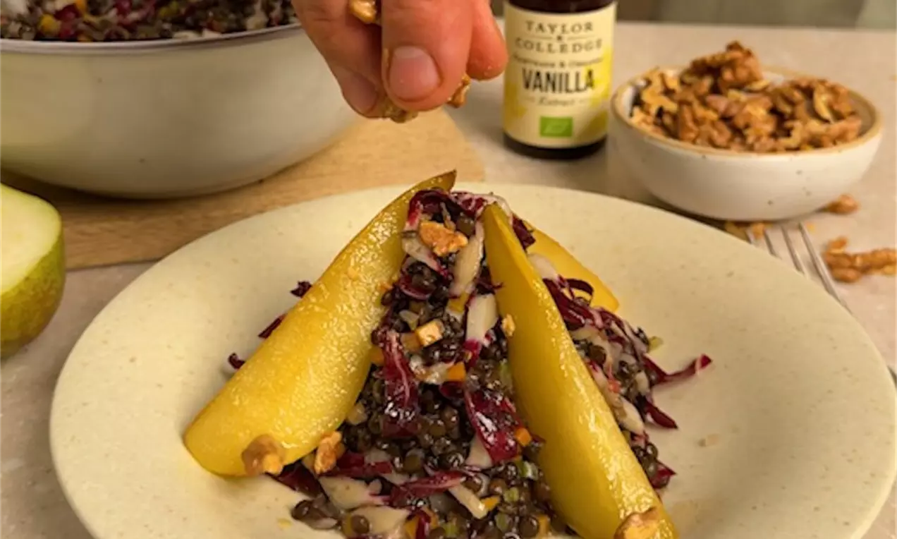 Picture - Lentil Radicchio Salad with Vanilla Dressing